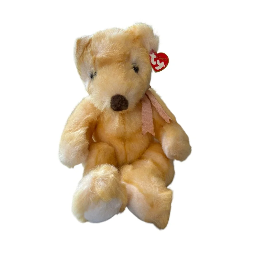 Ty Butterbeary Plush Bear Kids 1999 Classic Collection Yellow Gold Soft Toy
